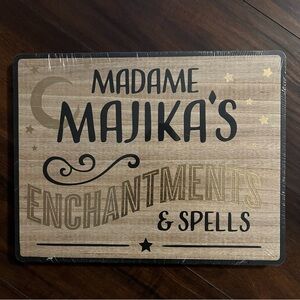 Madame Majika's Enchantments & Spells Sign - Black and Gold